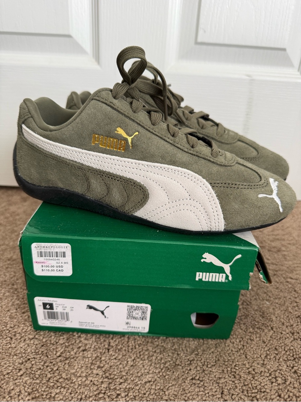 PUMA Speedcat OG Athletic Shoe - Loden Green - Men’s 6- Brand New w/box